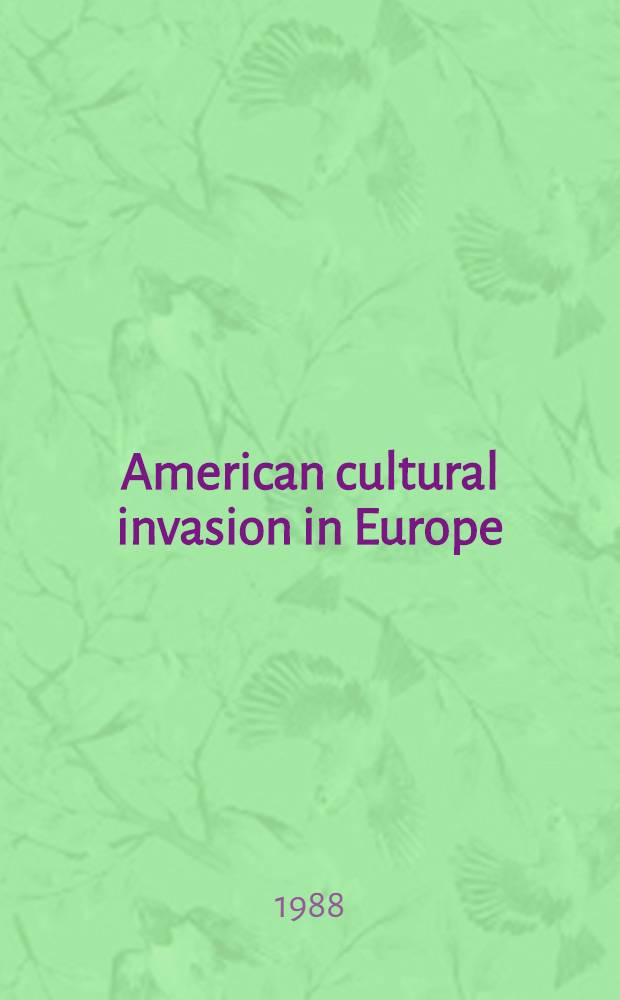 American cultural invasion in Europe