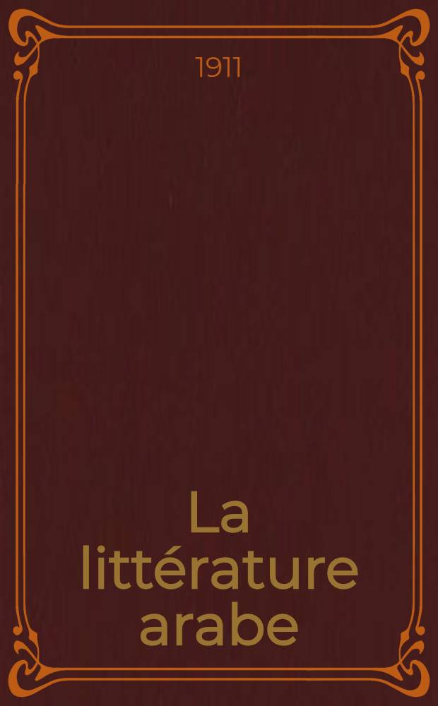 La littérature arabe