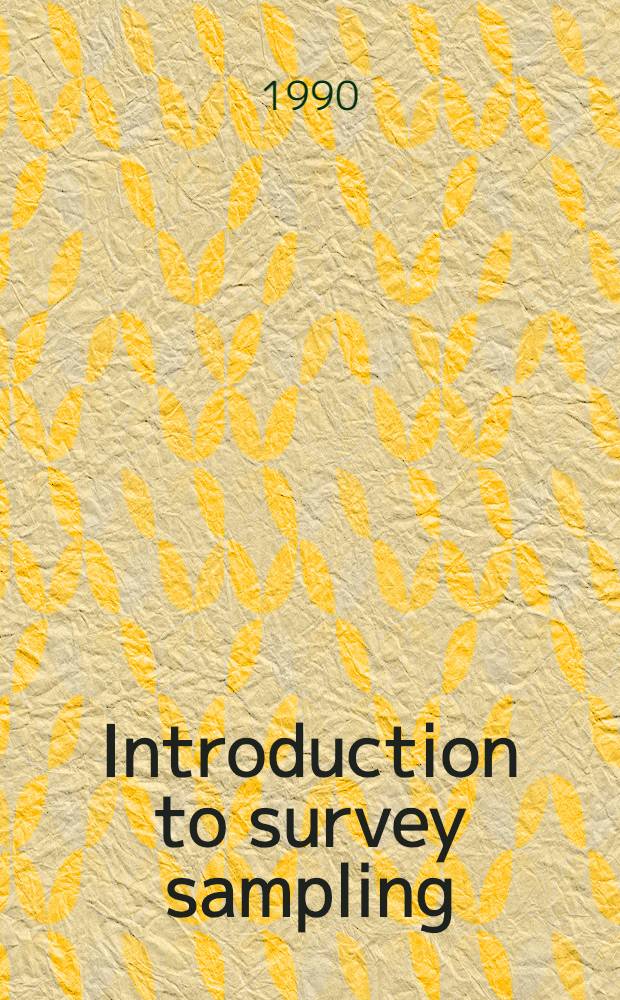 Introduction to survey sampling