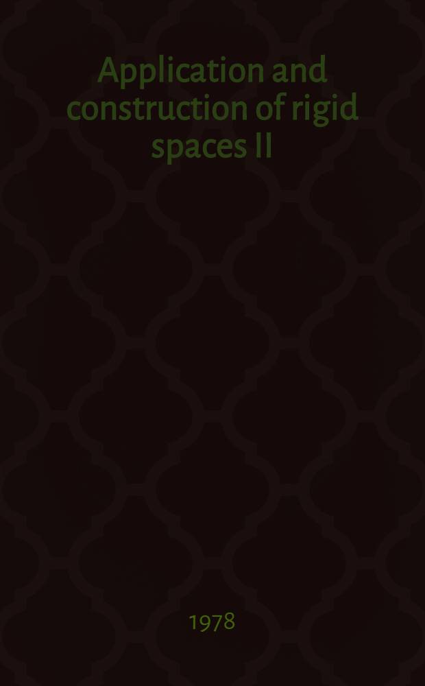 Application and construction of rigid spaces II