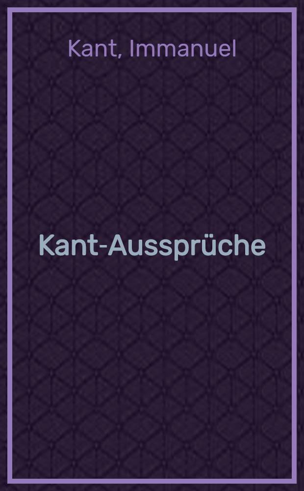 Kant-Aussprüche
