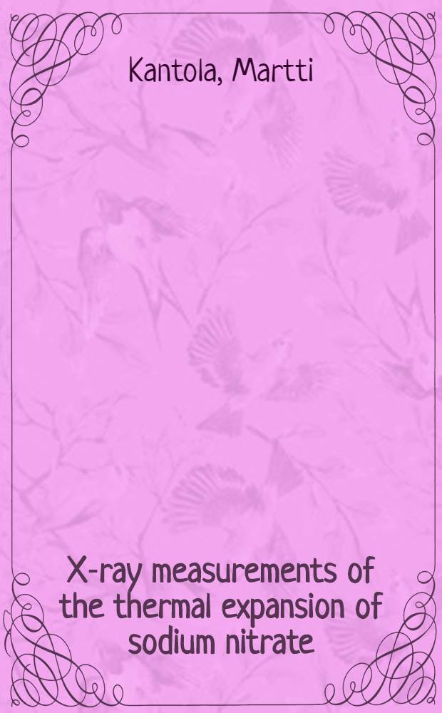 X-ray measurements of the thermal expansion of sodium nitrate