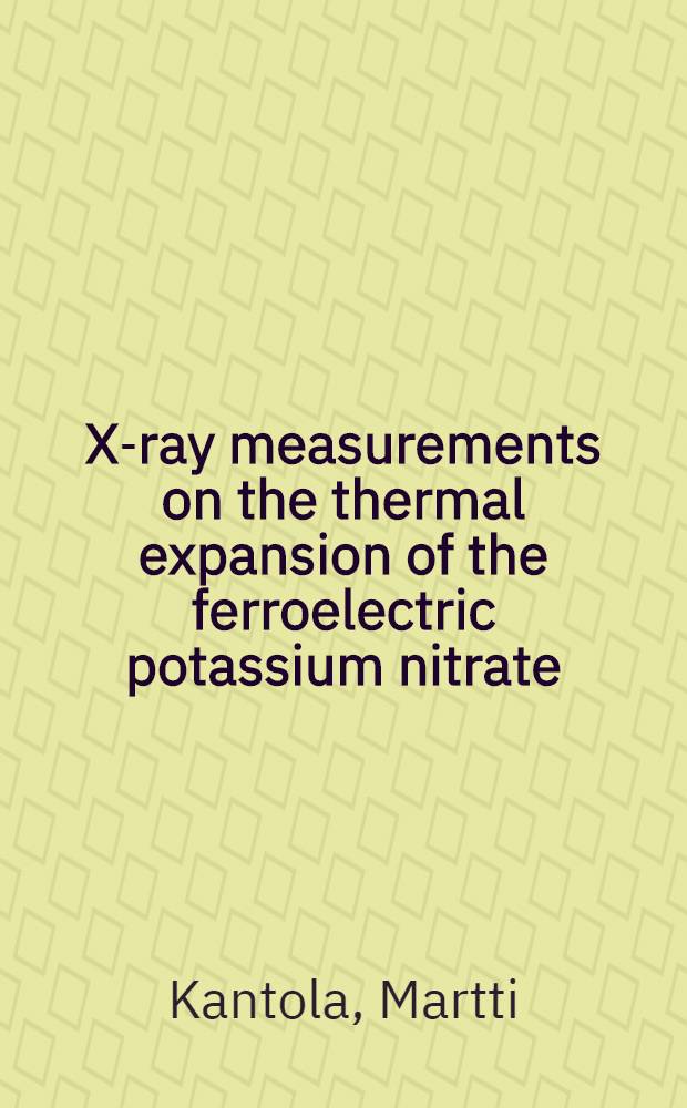 X-ray measurements on the thermal expansion of the ferroelectric potassium nitrate