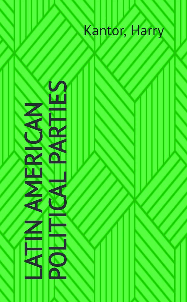 Latin American political parties: a bibliography