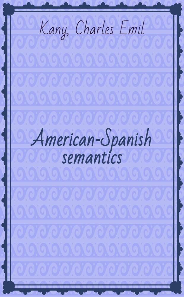 American-Spanish semantics