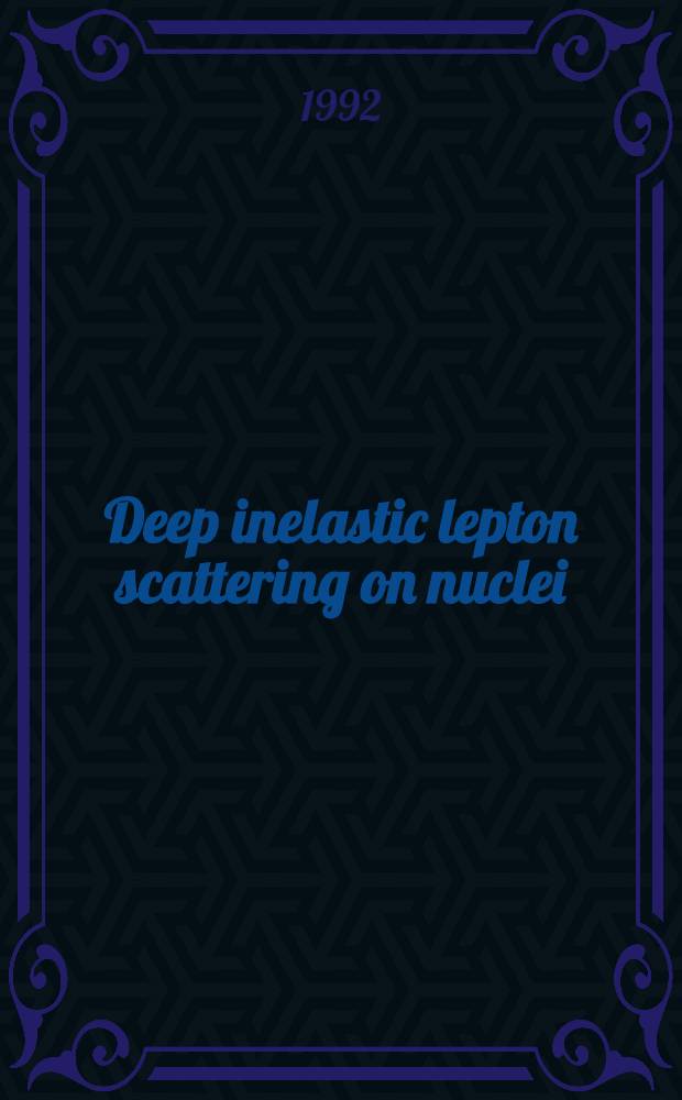 Deep inelastic lepton scattering on nuclei : Operator product expansion a. meson-nucleon theory