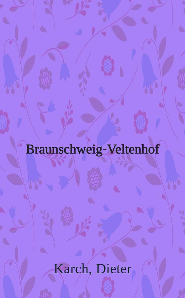 Braunschweig-Veltenhof : Zum Sprachinselidiom einer pfälzischen Binneninsel