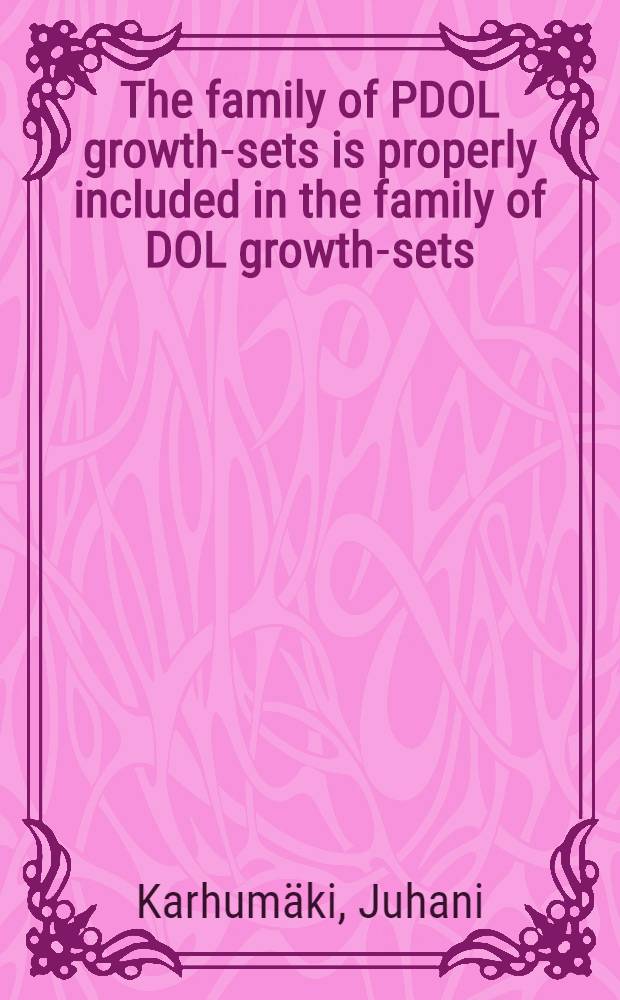 The family of PDOL growth-sets is properly included in the family of DOL growth-sets