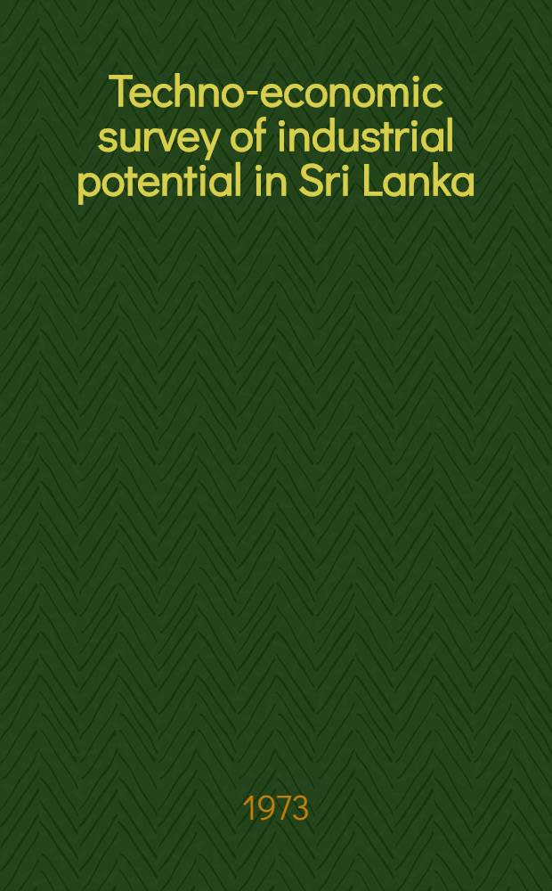 Techno-economic survey of industrial potential in Sri Lanka