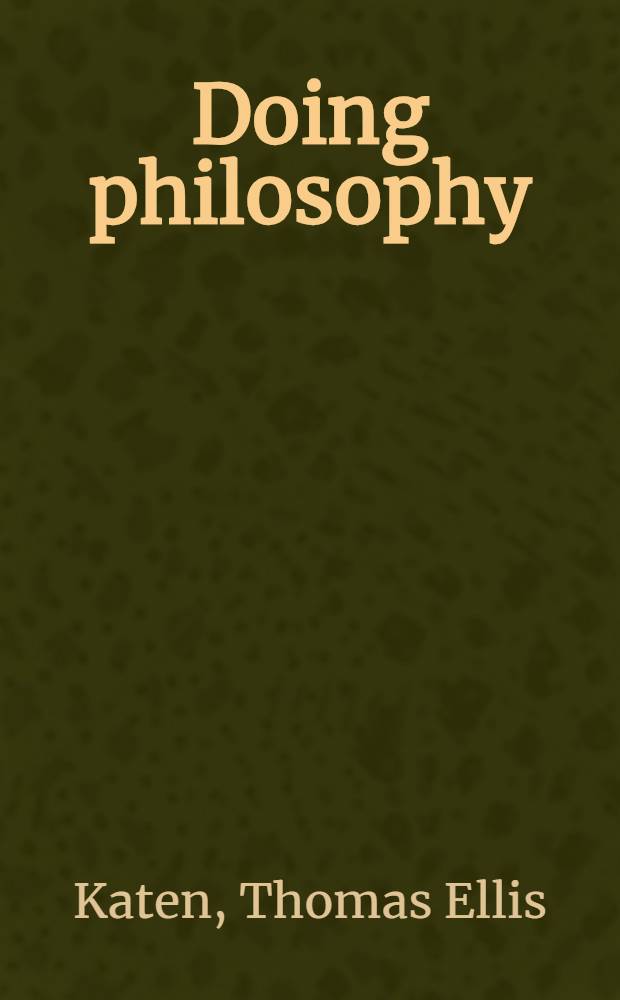 Doing philosophy