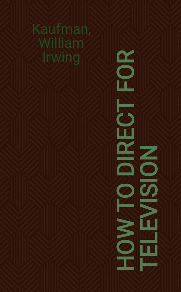How to direct for television