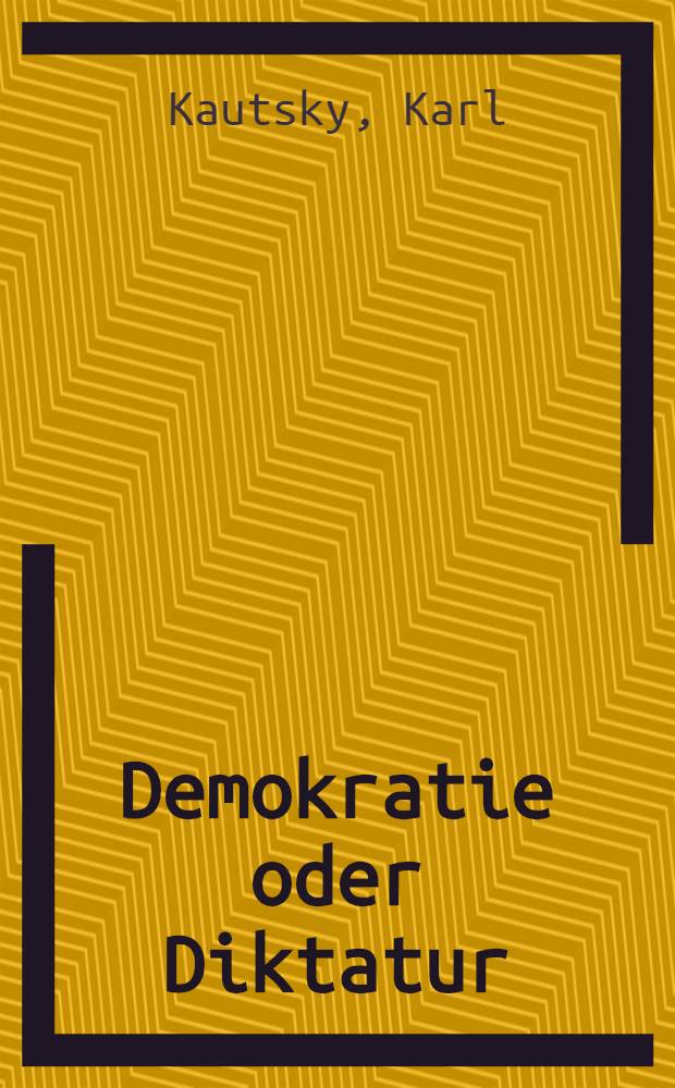 Demokratie oder Diktatur