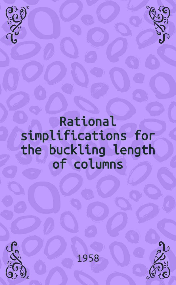 Rational simplifications for the buckling length of columns