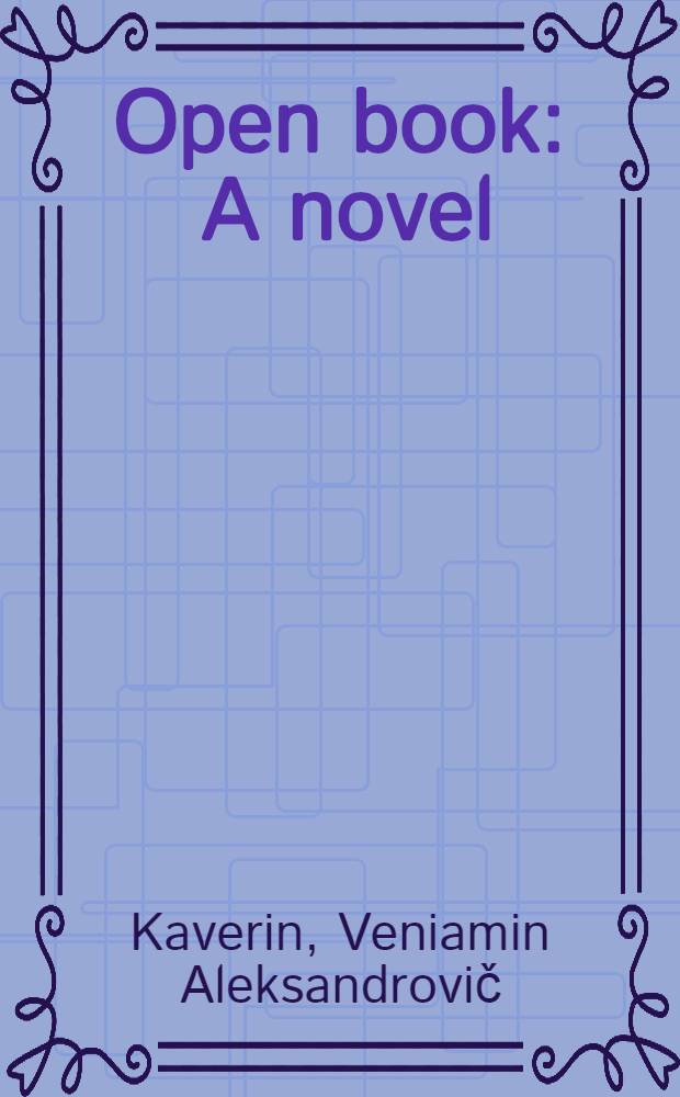 Open book : A novel