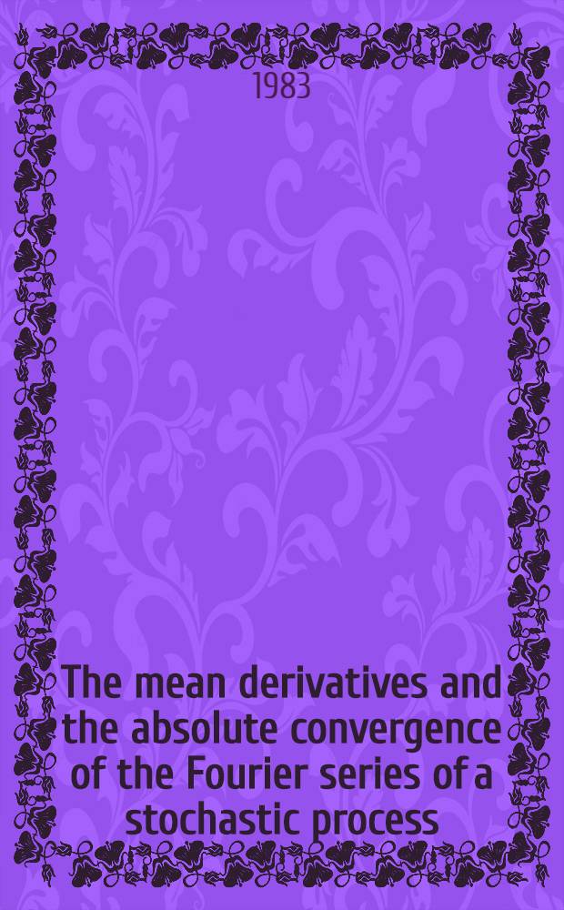 The mean derivatives and the absolute convergence of the Fourier series of a stochastic process