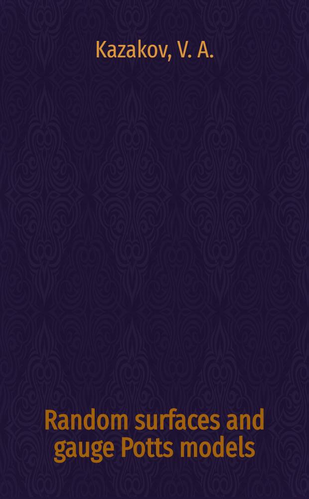 Random surfaces and gauge Potts models