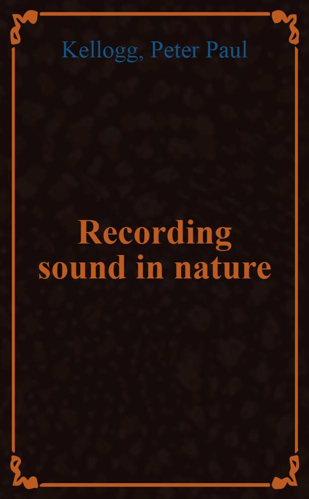 Recording sound in nature