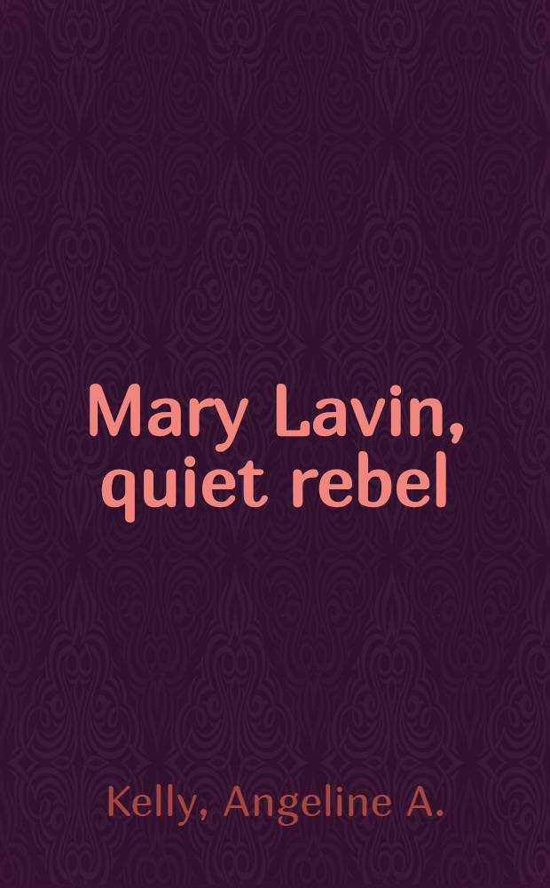 Mary Lavin, quiet rebel : A study of her short stories