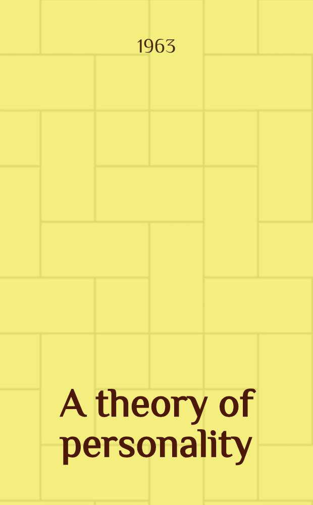A theory of personality : The psychology of personal constructs