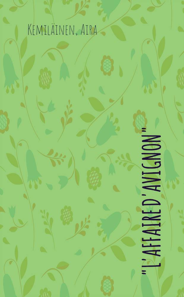 "L'Affaire d'Avignon" (1789-1791) from the viewpoint of nationalism