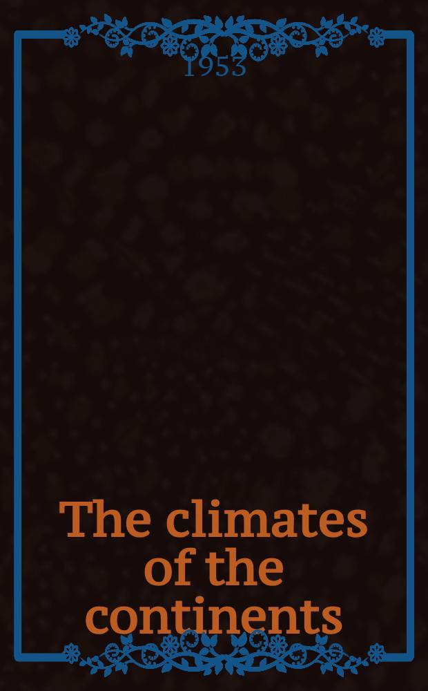 The climates of the continents