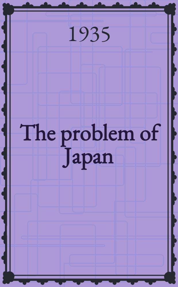 The problem of Japan