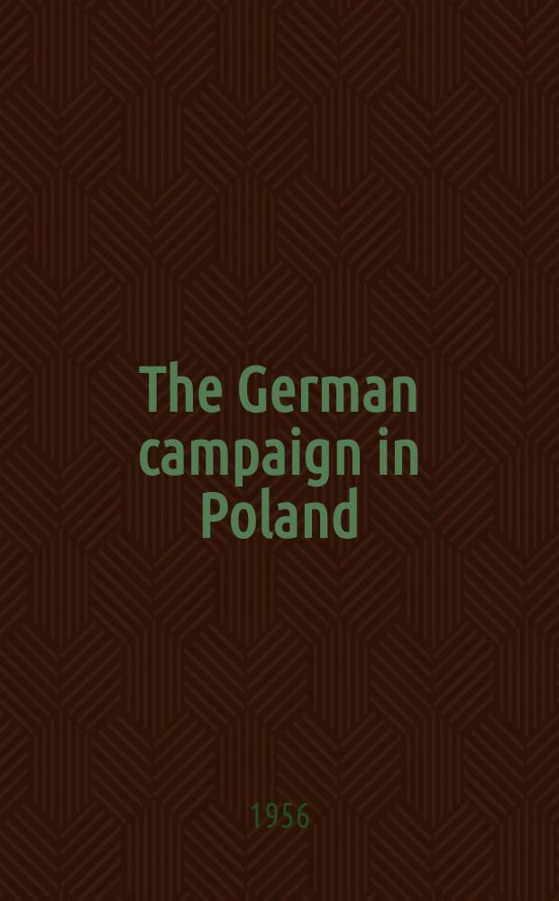 The German campaign in Poland (1939)