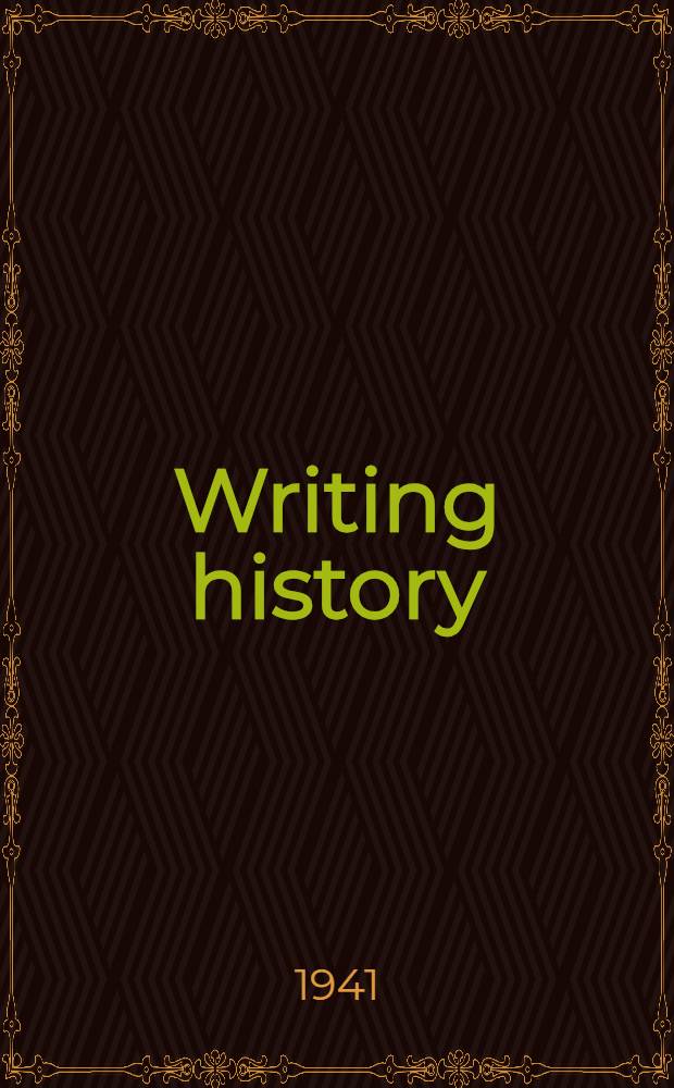 Writing history