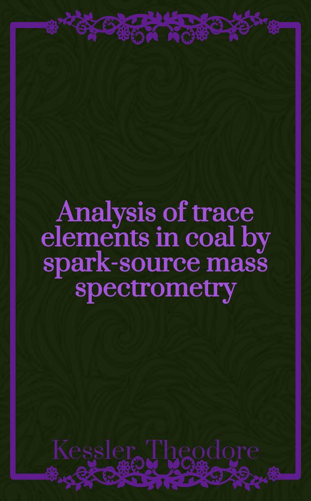 Analysis of trace elements in coal by spark-source mass spectrometry