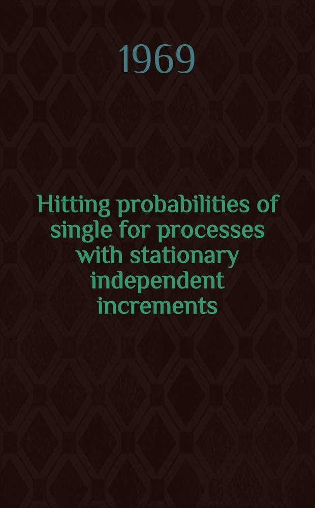 Hitting probabilities of single for processes with stationary independent increments