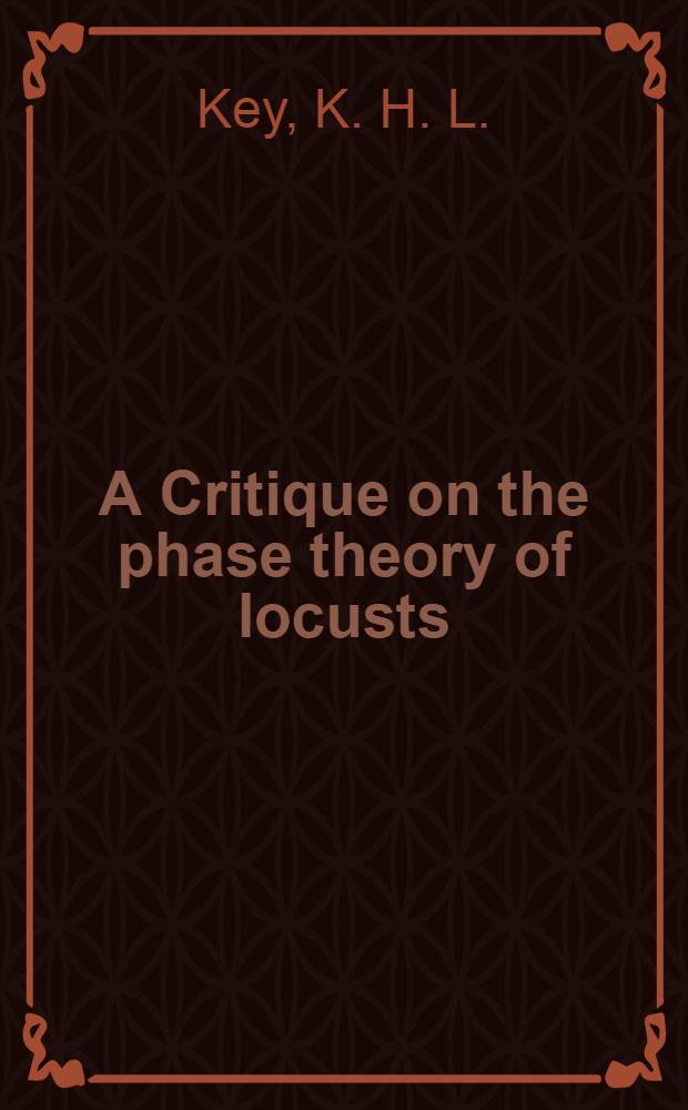 A Critique on the phase theory of locusts