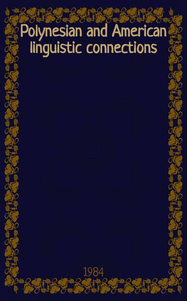 Polynesian and American linguistic connections