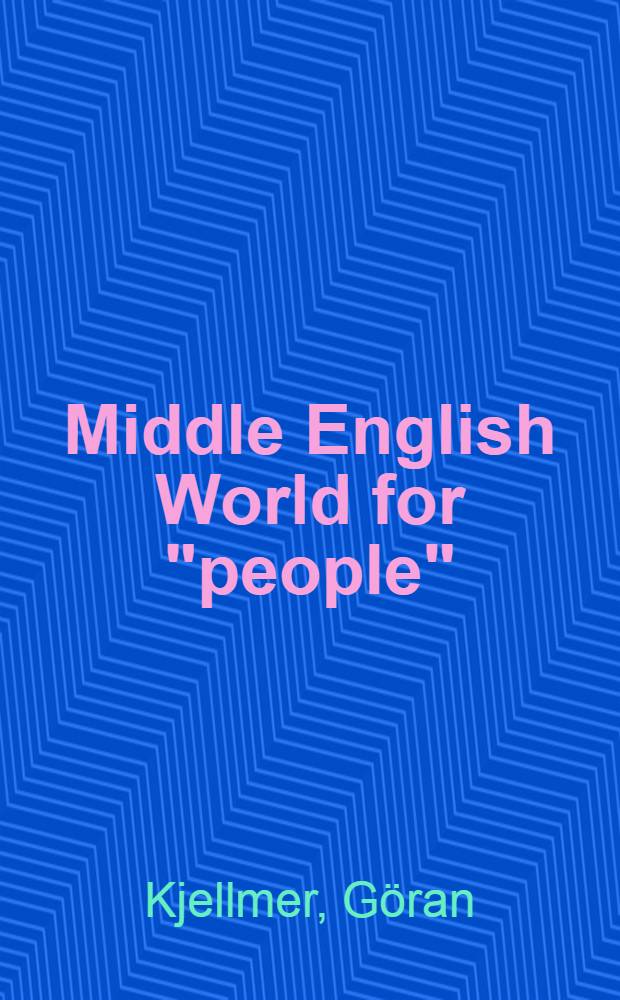 Middle English World for "people"