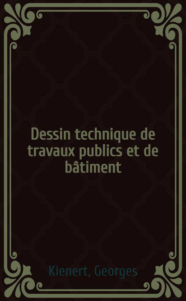 Dessin technique de travaux publics et de bâtiment