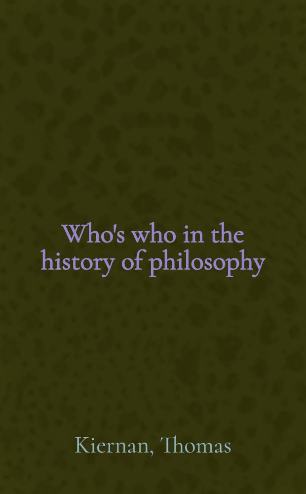 Who's who in the history of philosophy