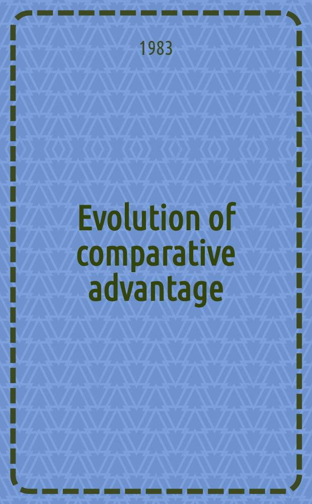 Evolution of comparative advantage : The factor proportions theory in a dynamic perspective