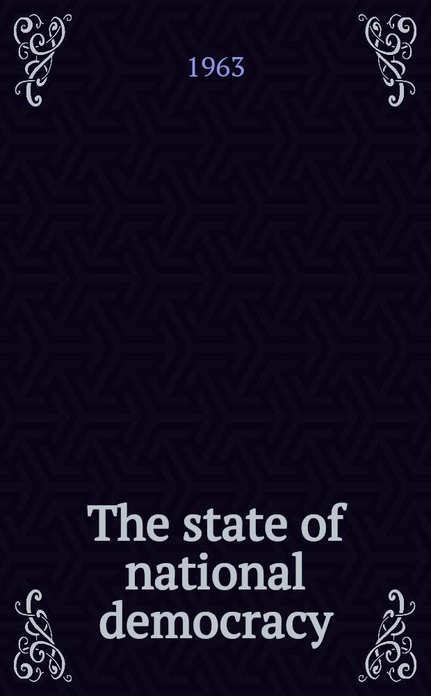 The state of national democracy