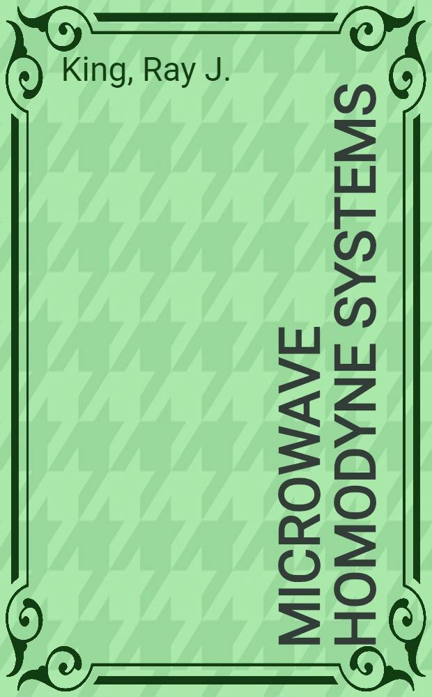 Microwave homodyne systems