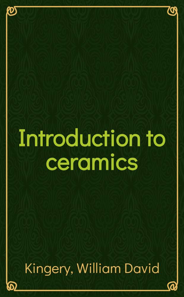 Introduction to ceramics