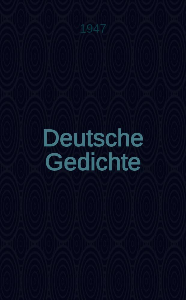 Deutsche Gedichte