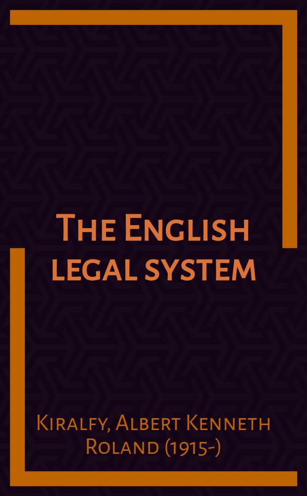The English legal system