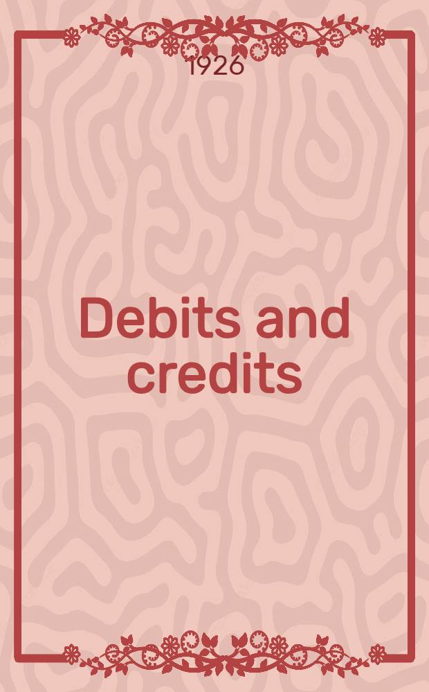 Debits and credits