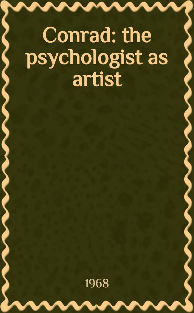 Conrad: the psychologist as artist