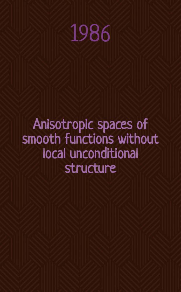 Anisotropic spaces of smooth functions without local unconditional structure