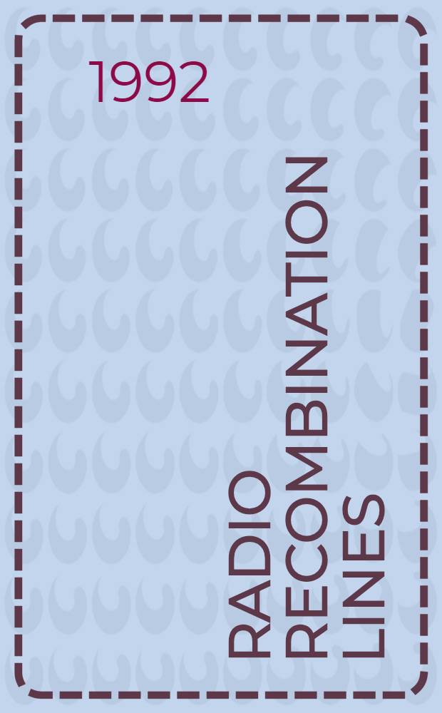 Radio recombination lines : Bibliography