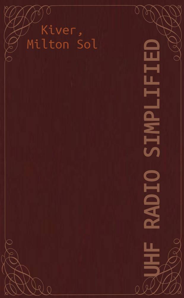 UHF radio simplified