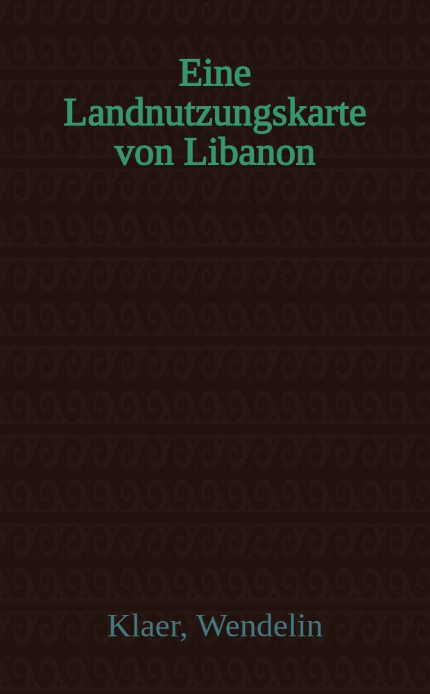 Eine Landnutzungskarte von Libanon