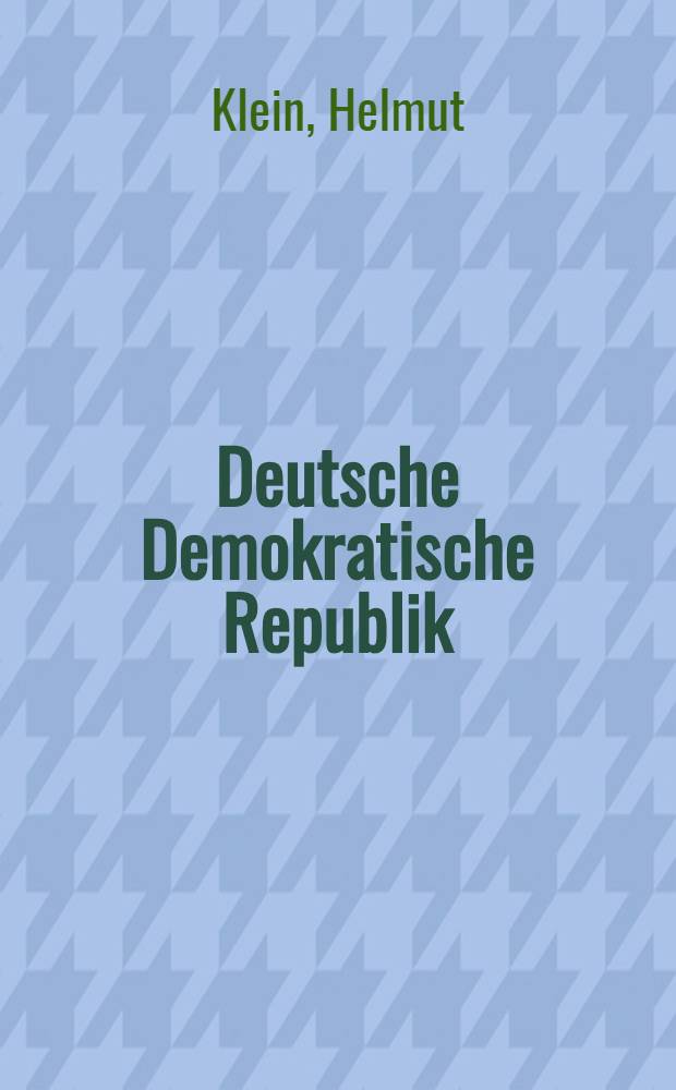 Deutsche Demokratische Republik : Volksbindung