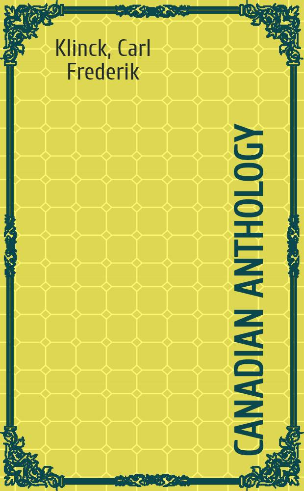 Canadian anthology