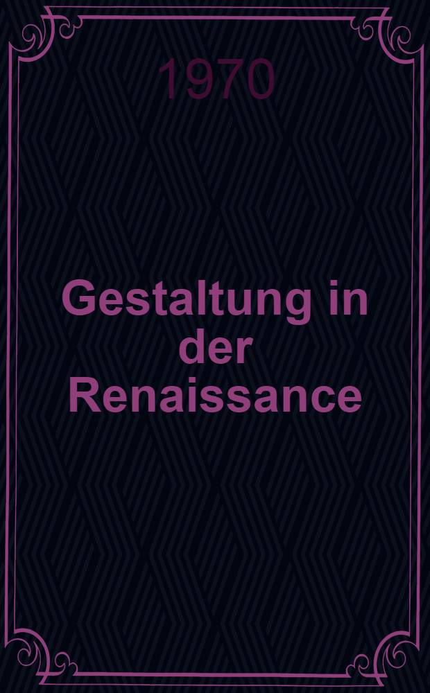 Gestaltung in der Renaissance